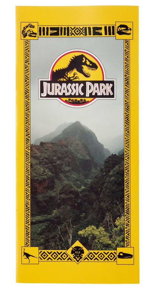 JURASSIC PARK (1993) - Park Visitor Brochure: JURASSIC PARK (1993) - Park Visitor Brochure - A park visitor brochure from Steven Spielberg's Academy Award®-winning Jurassic Park. The park's brochures appeared at various locations, including t