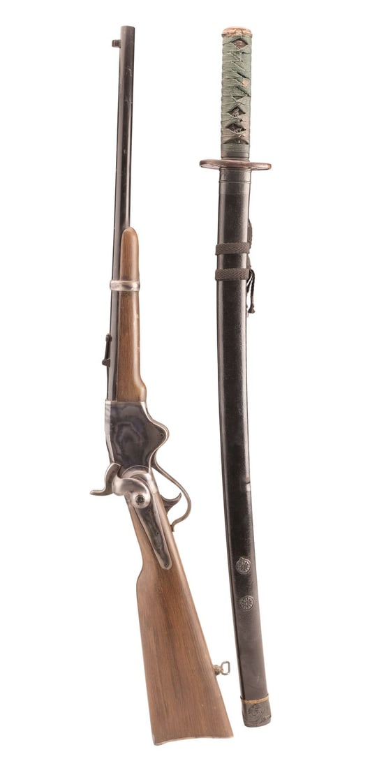 THE LAST SAMURAI (2003) - Rubber Katana and Rifle: THE LAST SAMURAI (2003) - Rubber Katana and Rifle - A rubber katana and rifle from Edward Zwick's The Last Samurai. American Capt. Nathan Algren (Tom Cruise) was hired by Japan's Emperor to train its