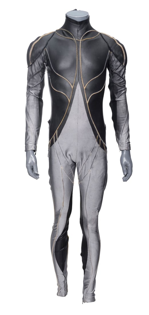 THE LAWNMOWER MAN (1992) - Lawrence Angelo's (Pierce Brosnan) VR Bodysuit: THE LAWNMOWER MAN (1992) - Lawrence Angelo's (Pierce Brosnan) VR Bodysuit - Lawrence Angelo's (Pierce Brosnan) VR suit from Brett Leonard's The Lawnmower Man. Dr. Angelo, a scientist at Virtual Space