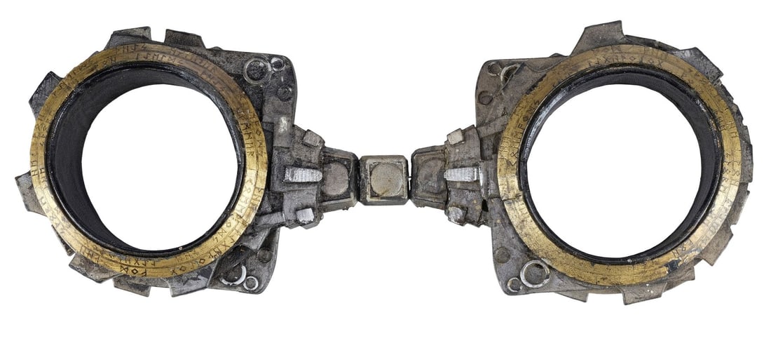 THOR: THE DARK WORLD (2013) - Loki's Stunt Asgardian Manacles: THOR: THE DARK WORLD (2013) - Loki's Stunt Asgardian Manacles - Loki's stunt Asgardian manacles from Alan Taylor's Thor: The Dark World. In the opening sequence, Loki (Tom Hiddleston) wore his