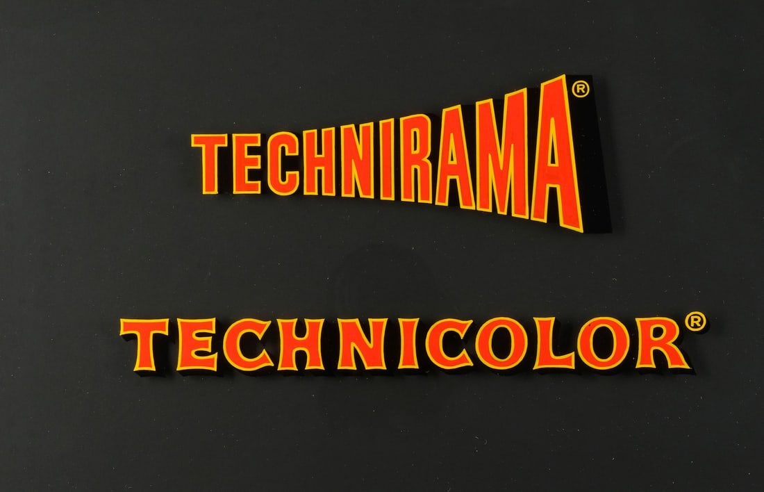 VARIOUS PRODUCTIONS - Framed Hand-Painted "Technicolor Technirama" Title Card: VARIOUS PRODUCTIONS - Framed Hand-Painted "Technicolor Technirama" Title Card - A framed, hand-painted title card for film productions shot in Technirama. First introduced in 1957 by Technicolor, Tech