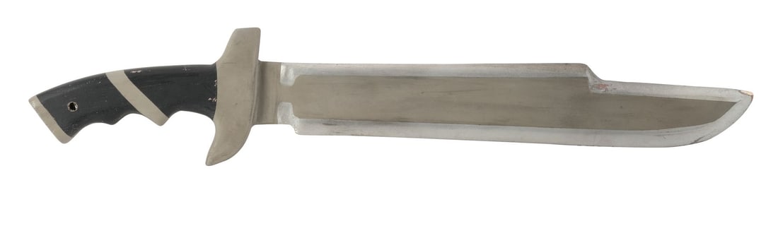 PREDATOR (1987) - Jack Crain Stunt Machete Stand-In: PREDATOR (1987) - Jack Crain Stunt Machete Stand-In - A stand-in stunt machete from John McTiernan's Predator. Dutch (Arnold Schwarzenegger) and his rescue team were outfitted with various weapons,