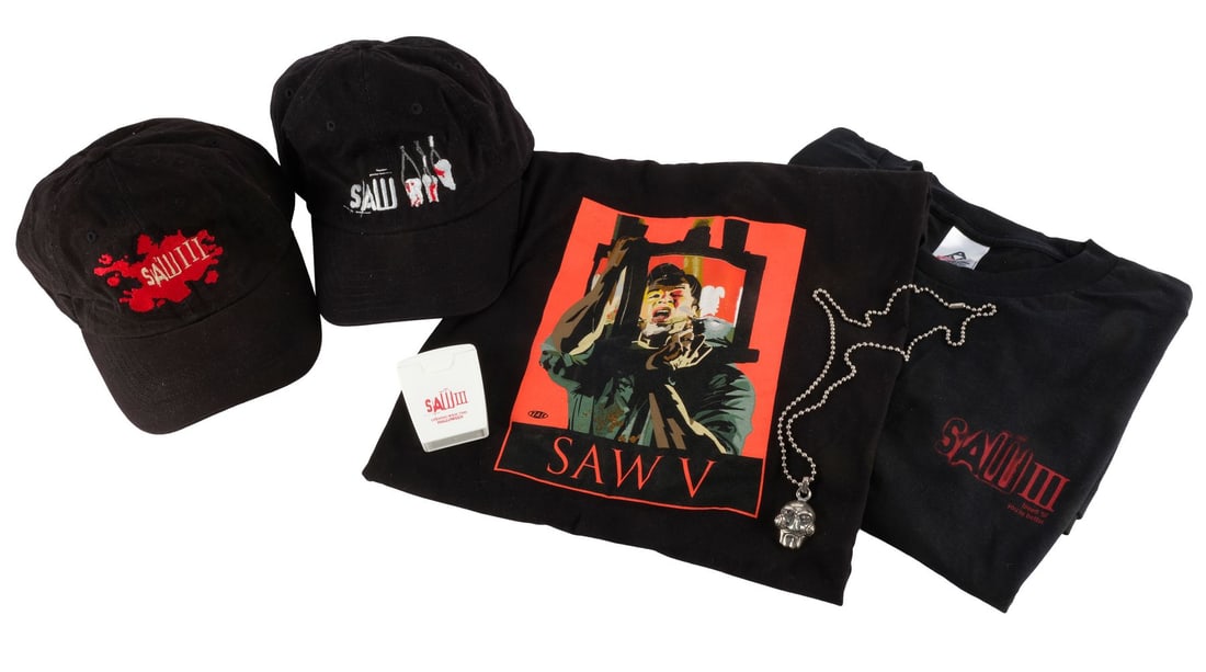 SAW FRANCHISE (2004 - PRESENT) - David A. Armstrong Collection: Armstrong's Personal Set of Crew: SAW FRANCHISE (2004 - PRESENT) - David A. Armstrong Collection: Armstrong's Personal Set of Crew Gifts - A rare set of crew gifts from the personal collection of David A. Armstrong, director of