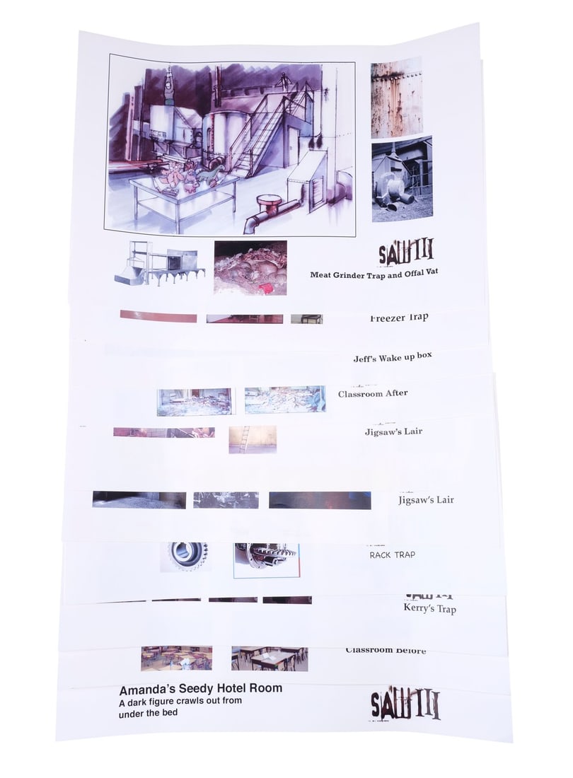 SAW III (2006) - David A. Armstrong Collection: Collection of Printed Storyboards and Production: SAW III (2006) - David A. Armstrong Collection: Collection of Printed Storyboards and Production Artwork - A rare collection of printed storyboards and artwork from the production of Darren Lynn Bousm