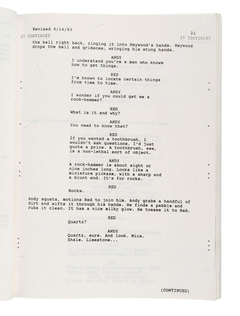 THE SHAWSHANK REDEMPTION (1994) - Bound Final Draft Script - 6