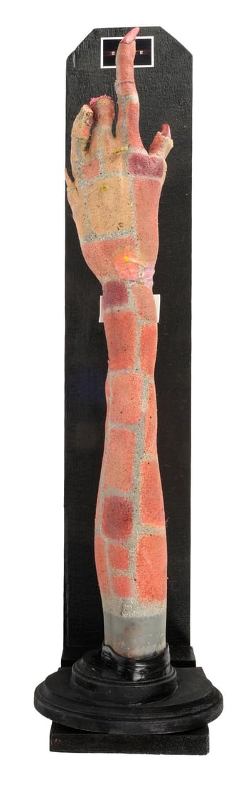 SIGNS (2002) - Animatronic "Kitchen Floor" Alien Hand Skin: SIGNS (2002) - Animatronic "Kitchen Floor" Alien Hand Skin - An animatronic "kitchen floor" alien hand skin from M. Night Shyamalan's Signs. The alien that Ray Reddy (Shyamalan) locked in his pantry