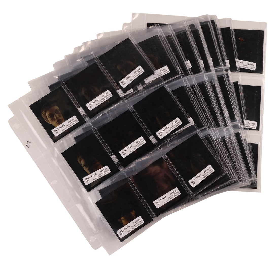 STAR TREK: ENTERPRISE (T.V. SERIES, 2001 - 2005) - Collection of Large Format T'Pol (Jolene Blalock): STAR TREK: ENTERPRISE (T.V. SERIES, 2001 - 2005) - Collection of Large Format T'Pol (Jolene Blalock) Season 1 Transparencies - Collection of large format T'Pol (Jolene Blalock) Season 1 transparencies