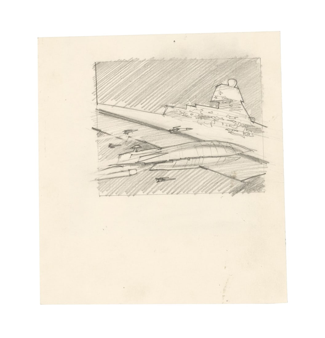 STAR WARS: THE EMPIRE STRIKES BACK (1980) - Hand-Drawn Star Destroyer Industrial Light & Magic (ILM) (1 of 2)