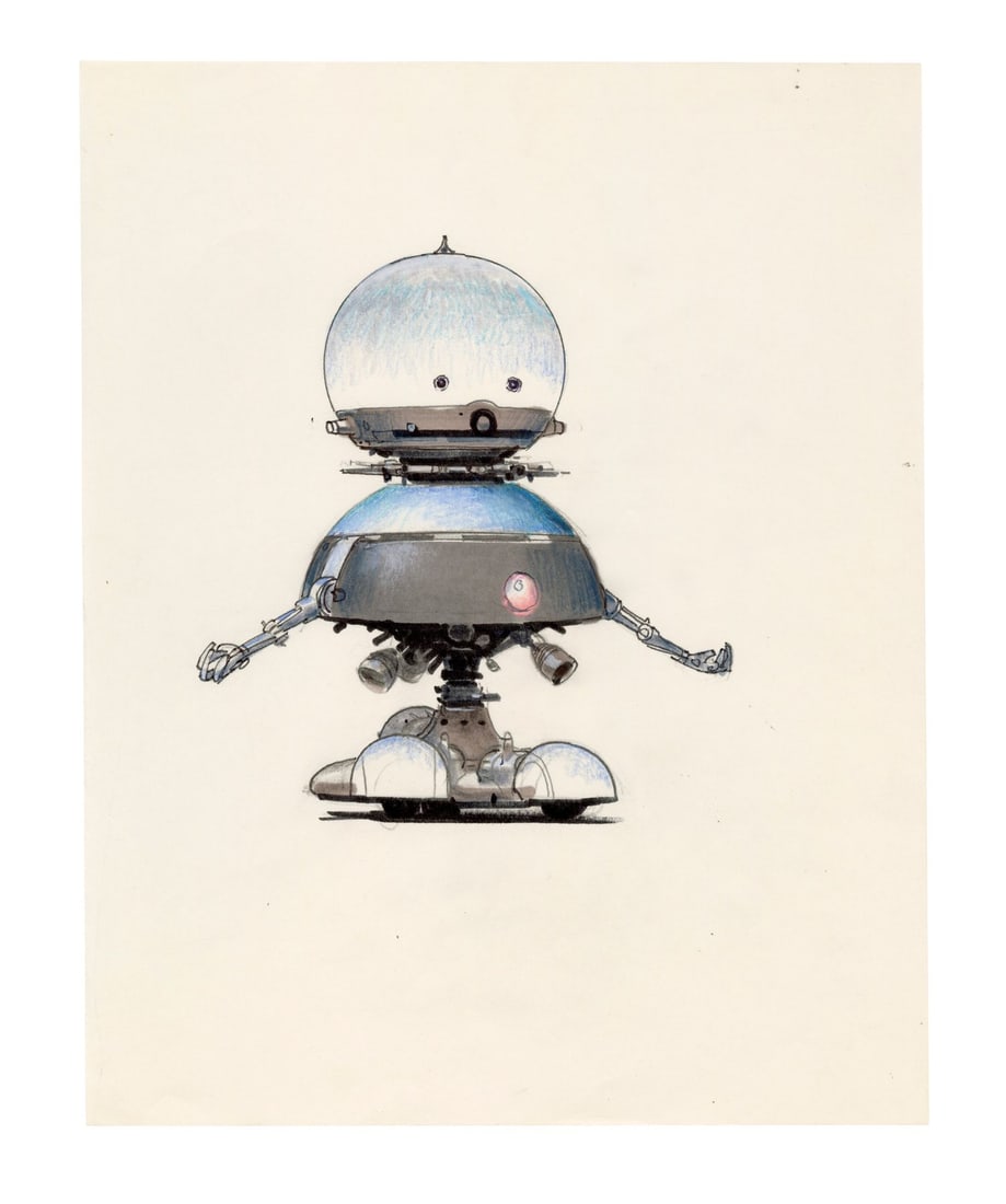 STAR WARS: PANASONIC COMMERCIAL (1988) - Pair of Hand-Illustrated Ralph McQuarrie Sparky Concept: STAR WARS: PANASONIC COMMERCIAL (1988) - Pair of Hand-Illustrated Ralph McQuarrie Sparky Concept Artworks - Two Sparky concept artworks hand-illustrated by renowned concept illustrator Ralph McQuarrie