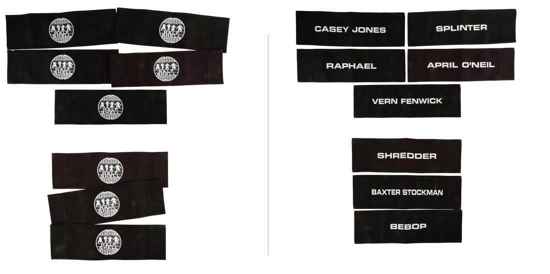 TEENAGE MUTANT NINJA TURTLES: OUT OF THE SHADOWS (2016) - Set of Eight Character Chairbacks: TEENAGE MUTANT NINJA TURTLES: OUT OF THE SHADOWS (2016) - Set of Eight Character Chairbacks - A set of eight character chairbacks from Paramount Pictures' Teenage Mutant Ninja Turtles: Out of the Shad