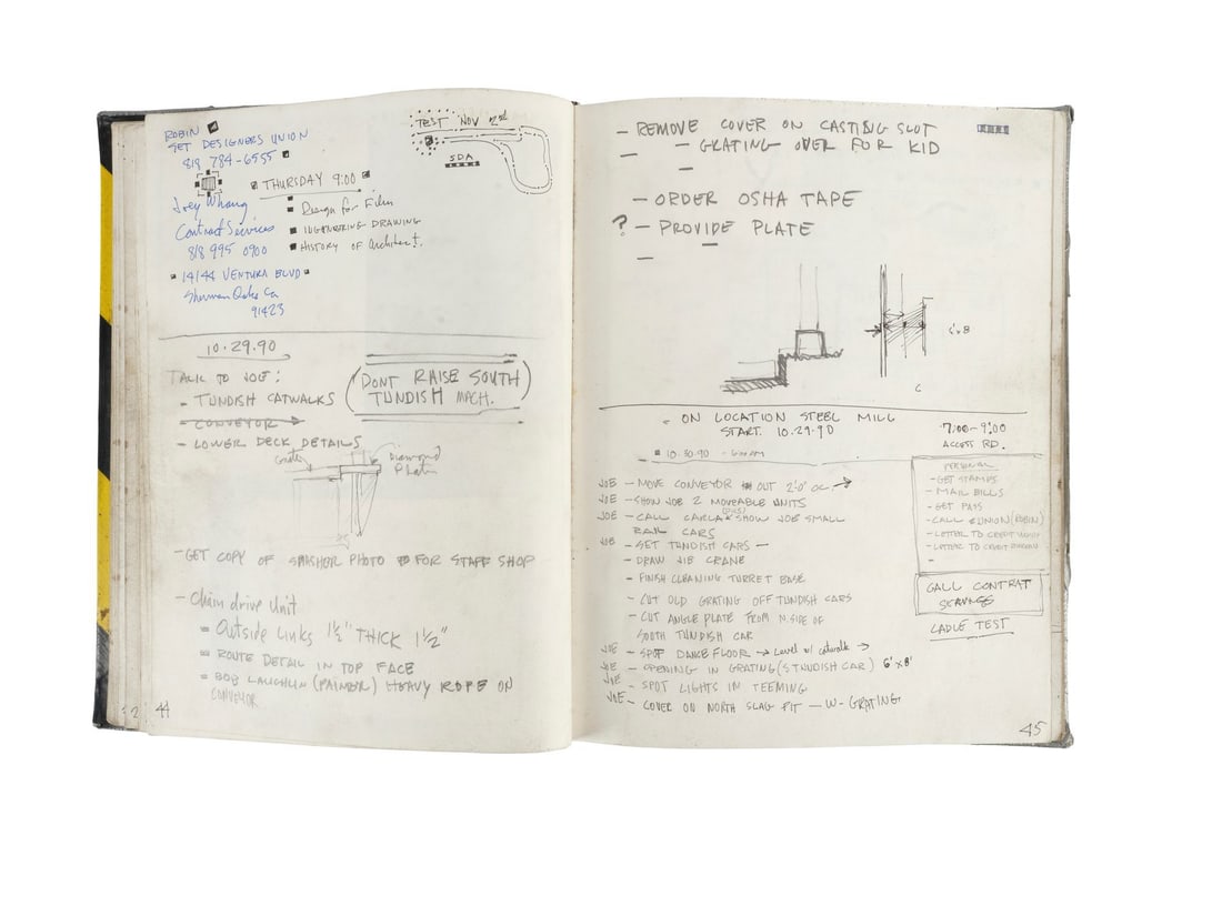 TERMINATOR 2: JUDGMENT DAY (1991) - Set Designer Notebook - 11