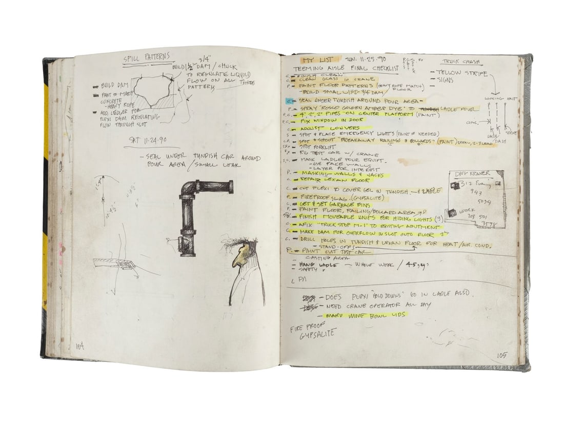TERMINATOR 2: JUDGMENT DAY (1991) - Set Designer Notebook - 18