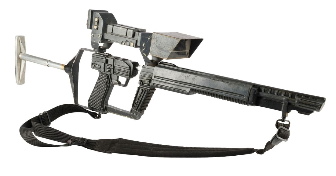 V (MINISERIES, 1983) - Visitor Shock Trooper Rifle: V (MINISERIES, 1983) - Visitor Shock Trooper Rifle - A Visitor shock trooper rifle from Kenneth Johnson's V. Shock troopers wielded their otherworldly rifles while guarding key locations, such as thei