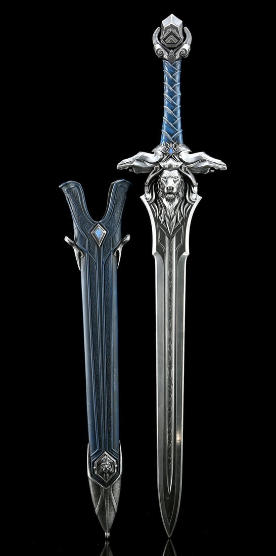 WARCRAFT (2016) - Alliance Royal Guard Urethane Sword and Sheath: WARCRAFT (2016) - Alliance Royal Guard Urethane Sword and Sheath - An Alliance royal guard urethane sword and sheath from Duncan Jones' Warcraft. Royal Guards were armed with swords while guarding