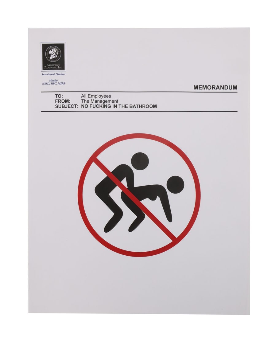 THE WOLF OF WALL STREET (2013) - Crude Office Memorandum (1 of 2)