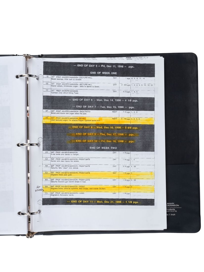 X-MEN (2000) - Bound Hand-Annotated Revised Script - 6