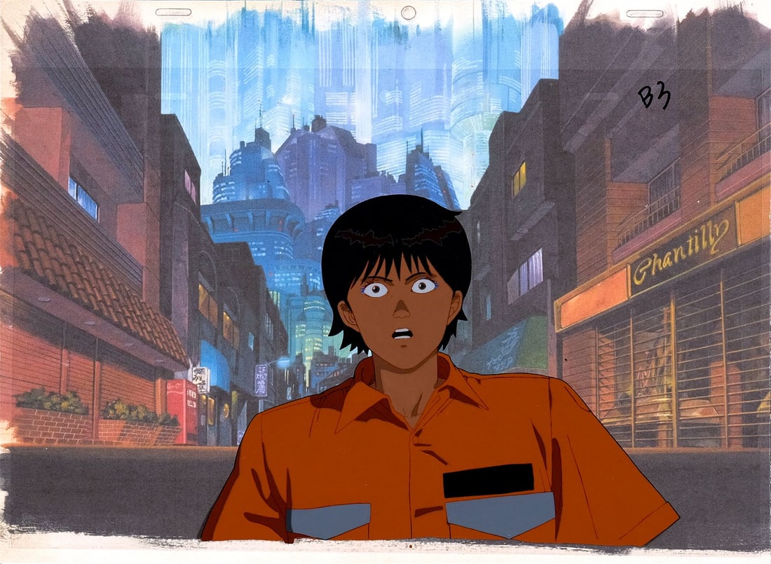 AKIRA (MANGA) (T.V. SERIES, 1982-1990) - Kei Original Production Cel on Presentation Background (1 of 1)