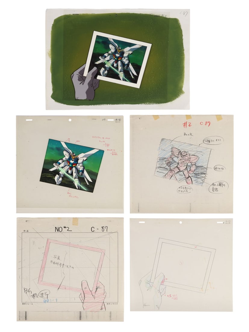 GUNDAM FRANCHISE (1979-PRESENT) - After War Gundam X Photo Set Original Production Cel on Original (1 of 6)