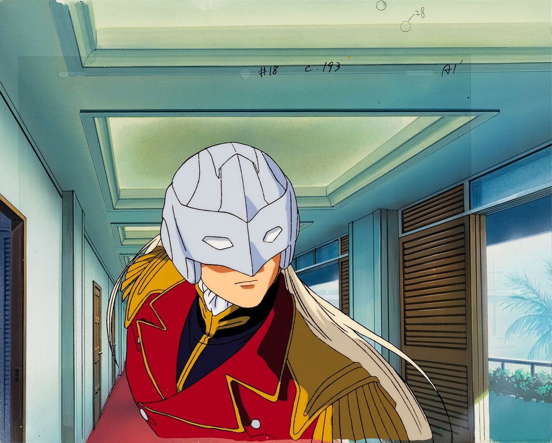 MOBILE SUIT GUNDAM WING (ANIME T.V. SERIES, 1995-1996) - Zechs Merquise Original Production Cel and (1 of 1)