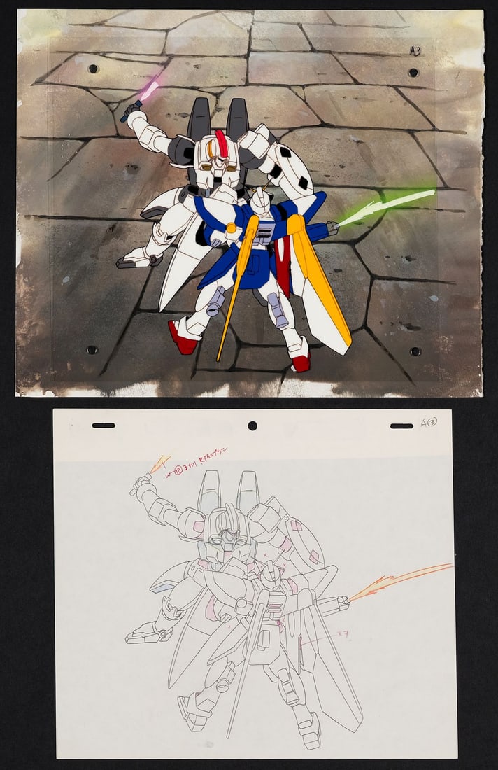 MOBILE SUIT GUNDAM WING (ANIME T.V. SERIES, 1995-1996) - Tallgeese Vs. Wing Gundam Original (1 of 1)