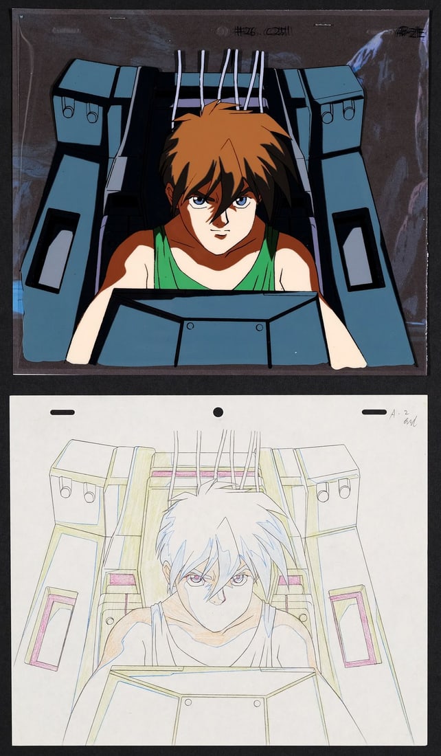 MOBILE SUIT GUNDAM WING (ANIME T.V. SERIES, 1995-1996) - Heero Yuy Original Production Cel and (1 of 1)