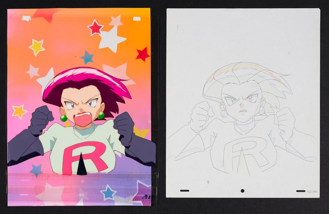 POKÉMON (T.V. SERIES, 1997-PRESENT) - Jessie Original Production Cel and and Production (1 of 2)