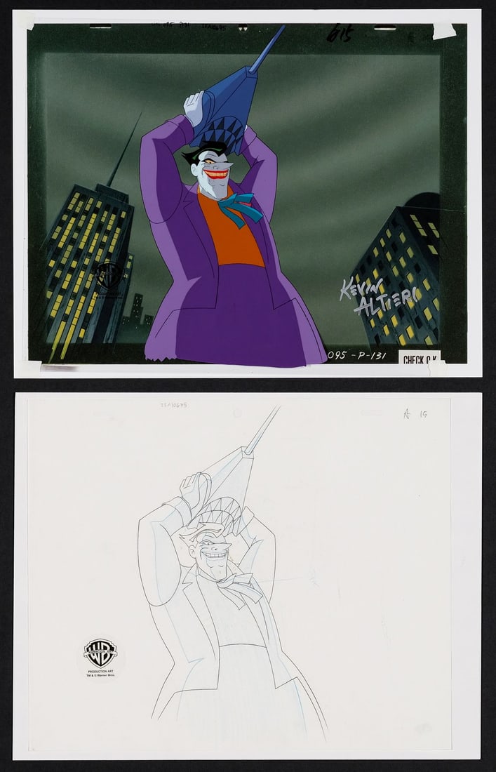 BATMAN: THE ANIMATED SERIES (1992-1995) - Joker Original Production Cel and Matching Production (1 of 1)