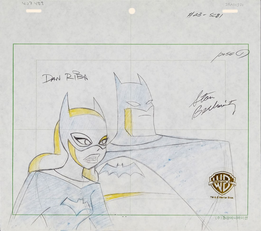 THE NEW BATMAN ADVENTURES (1997-1999) - Dan Riba and Stan Berkowitz-Autographed Batman and Batgirl (1 of 2)