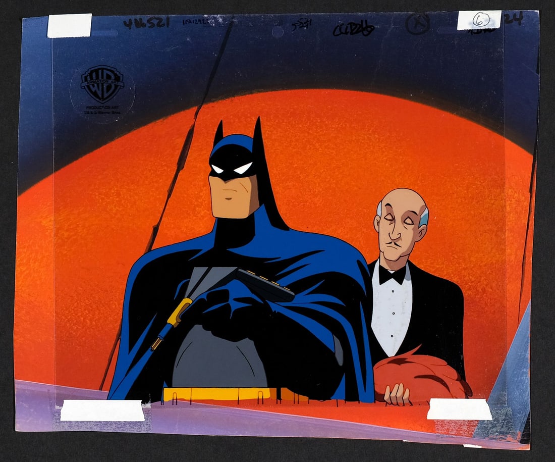 BATMAN: THE ANIMATED SERIES (1992-1995) - Batman and Alfred Original Production Cel on Hand-Painted (1 of 1)