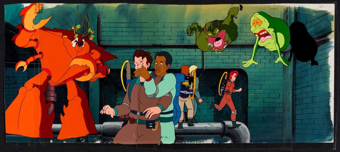 THE REAL GHOSTBUSTERS (1986) - Original Production Cel Setup featuring Dr. Peter Venkman, Dr. Egon (1 of 1)