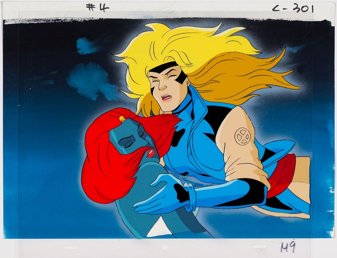 X-MEN - ALL ITEMS - Mystique and Rogue Original Production Cel on Master Production Background (1 of 1)