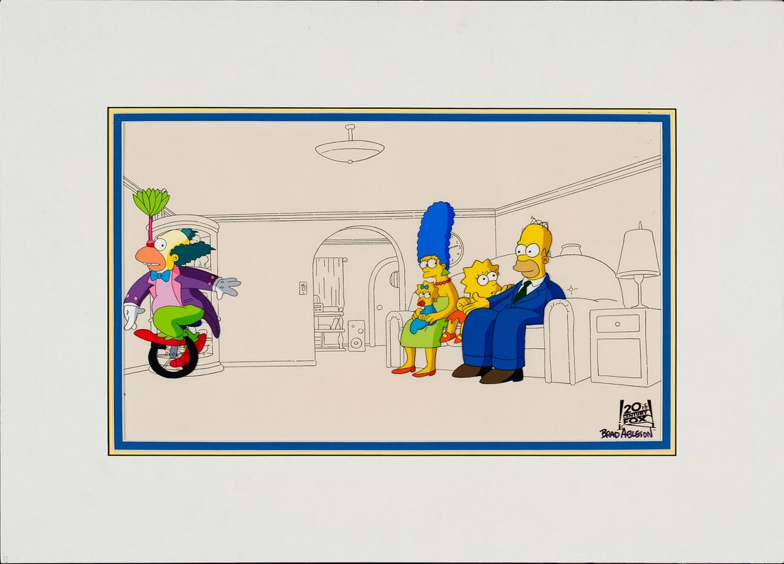 THE SIMPSONS (T.V. SERIES, 1989-PRESENT) - Krusty the Clown Performing for Homer, Lisa, Marge and (1 of 1)