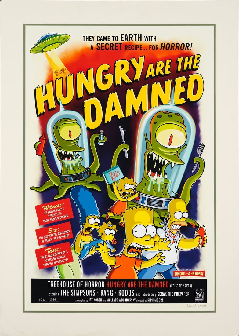 THE SIMPSONS (T.V. SERIES, 1989-PRESENT) - "Hungry Are the Damned" Fine Art Limited Edition Giclee (1 of 1)
