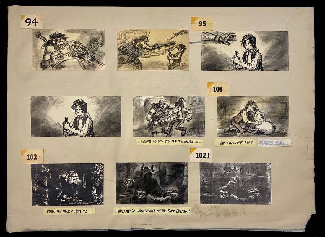 THE BLACK CAULDRON (1985) - Original Production Storyboard Panel (1 of 1)
