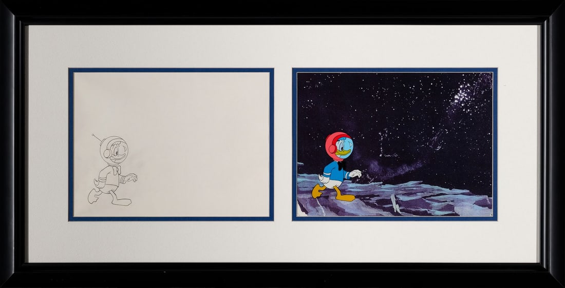 DESTINATION : CAREERS (1983) - Donald Duck Original Production Cel and Matching Original Production (1 of 1)