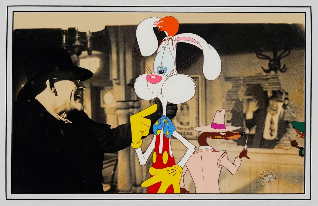 WHO FRAMED ROGER RABBIT (1988) - Roger Rabbit and Judge Doom Original Production Cel (1 of 1)