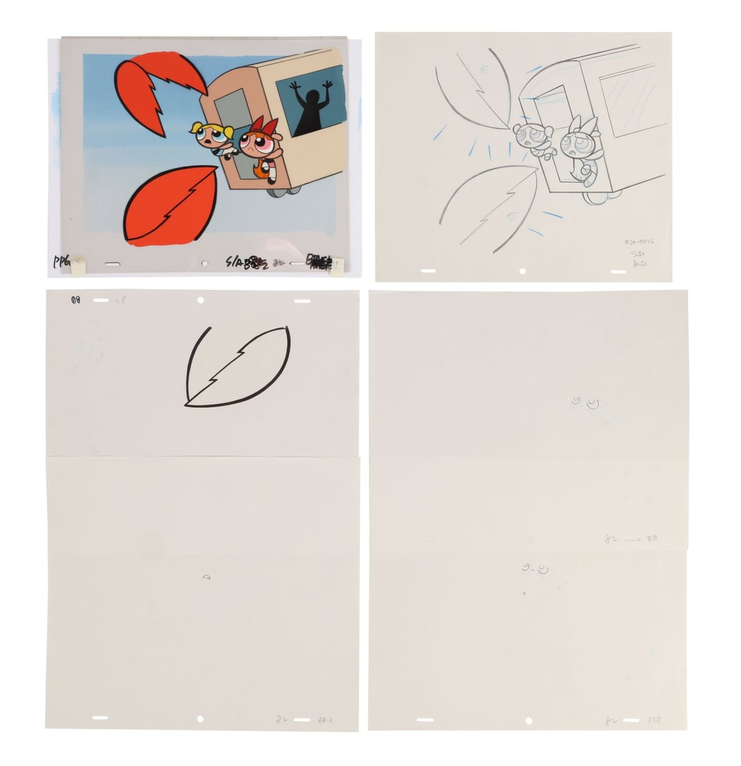 THE POWERPUFF GIRLS (T.V. SERIES, 1998-2005) - Blossom, Bubbles and HIM's Claws Original Production (1 of 4)