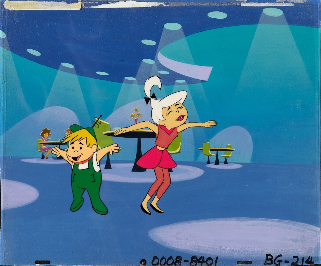 JETSONS: THE MOVIE (1990) - Elroy and Judy Jetson Original Production Animation Cel and Original (1 of 1)