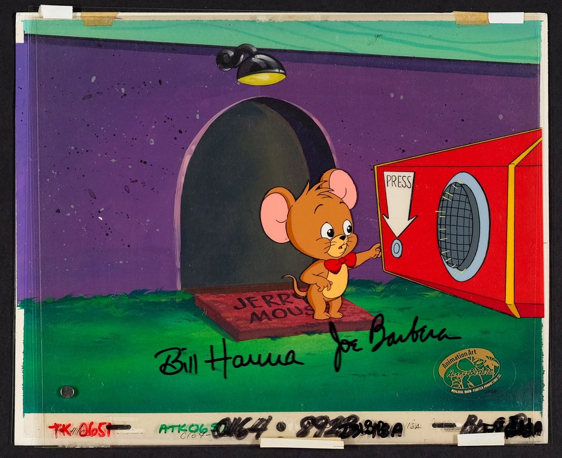TOM AND JERRY KIDS (1990) - Jerry Original Production Cel on Original Production Key Master (1 of 2)