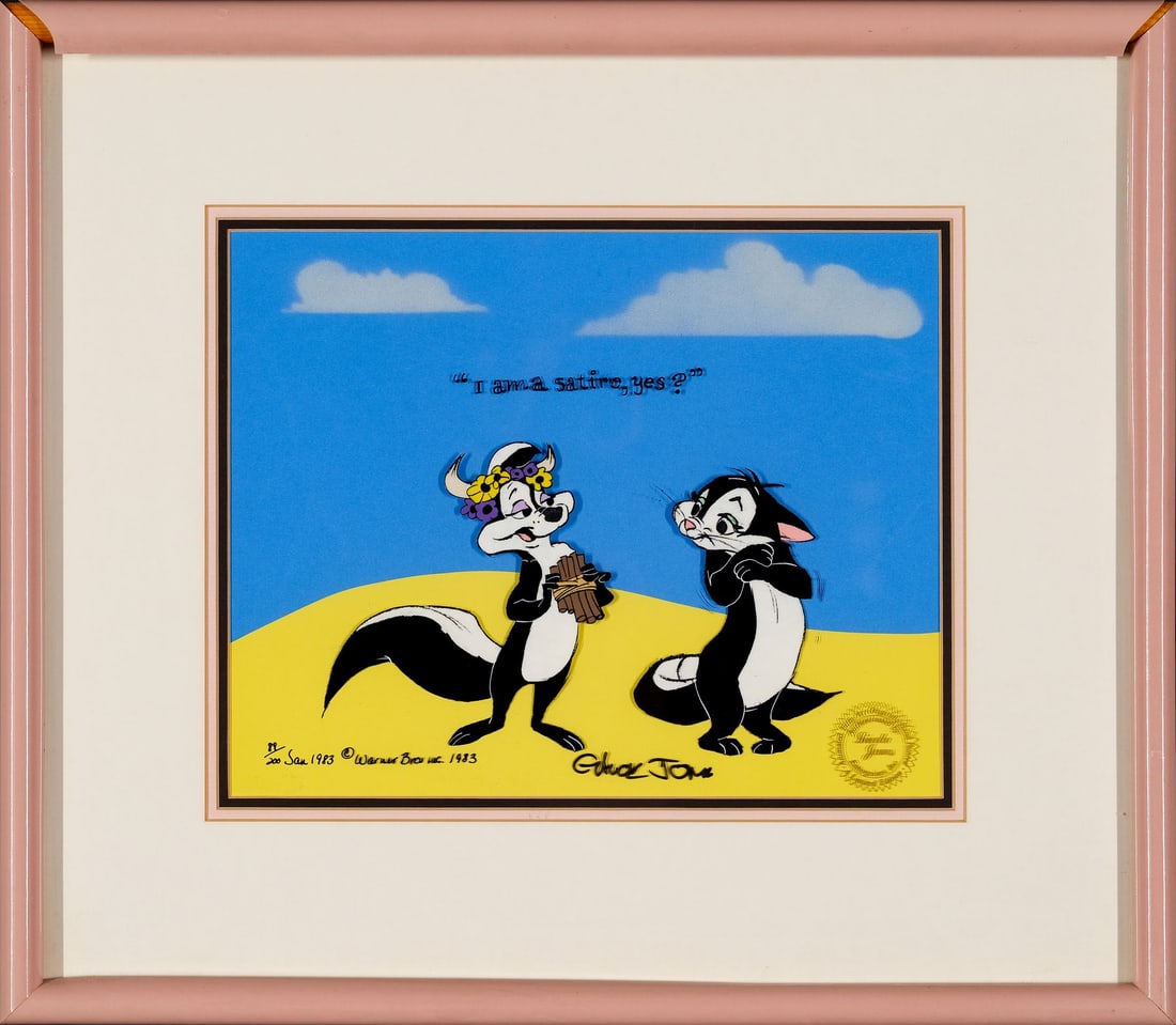 THE LOONEY, LOONEY, LOONEY BUGS BUNNY MOVIE (1981) - Pepe Le Pew and Penelope Pussycat Hand-Painted (1 of 2)