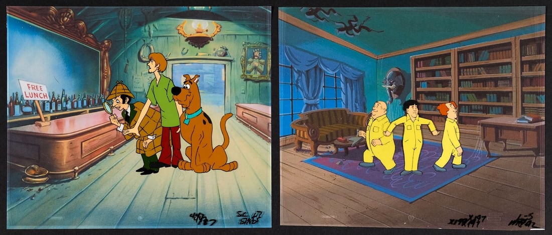SCOOBY-DOO (T.V. SERIES, 1969-PRESENT) - Two Original Production Cel Setups from The New Scooby-Doo (1 of 2)