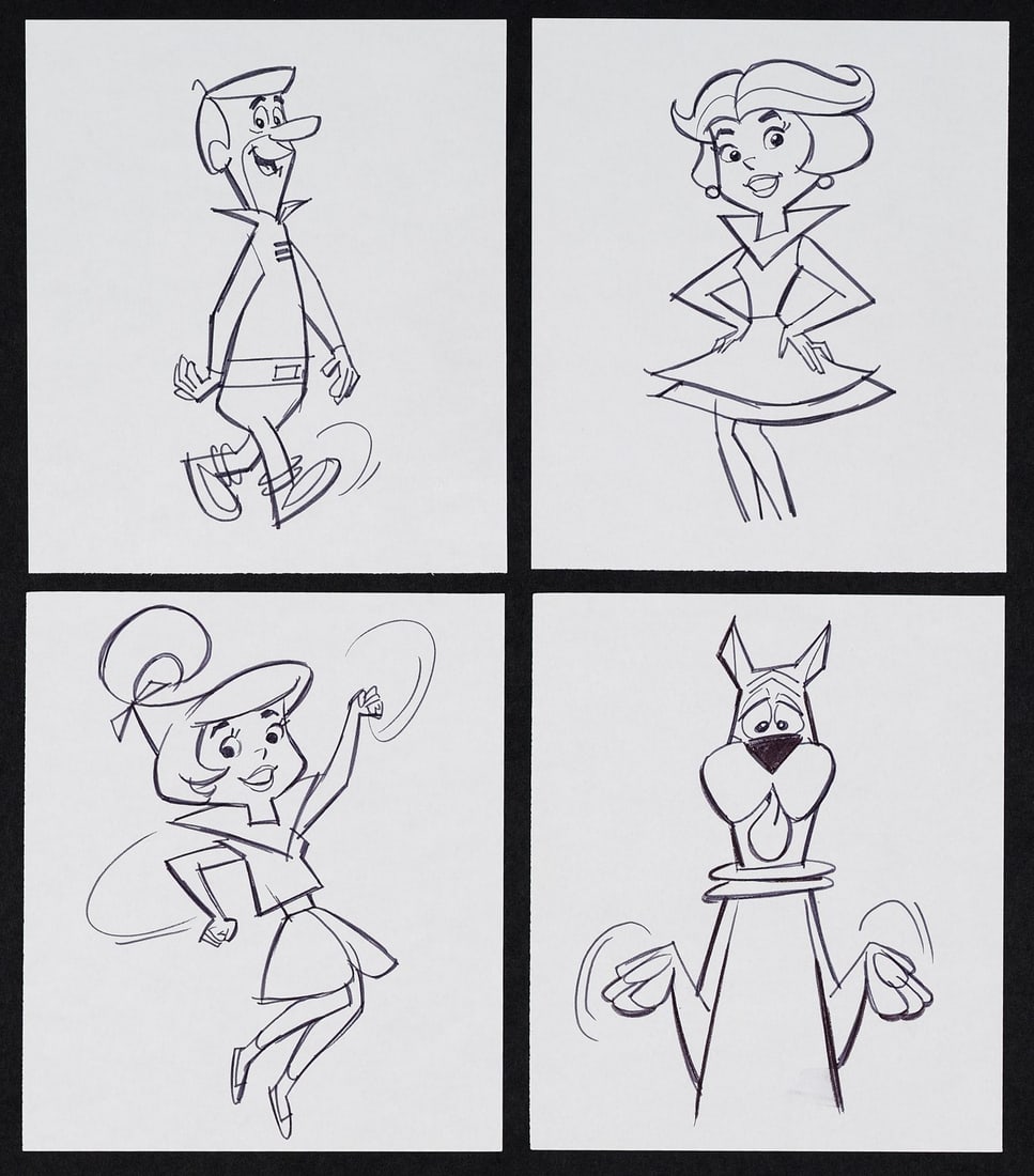 TAKAMOTO COLLECTION - Set of Four Hand-Drawn Iwao Takamoto Sketches (The Jetsons) (1 of 5)