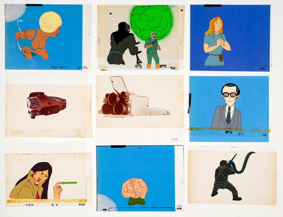 HEAVY METAL (1981) - Heavy Metal Animation Portfolio of Original Production Cels with Certificate: HEAVY METAL (1981) - Heavy Metal Animation Portfolio of Original Production Cels with Certificate signed by Michael C. Gross - Certified by Michael C. Gross, Associate Producer and Art Director of the