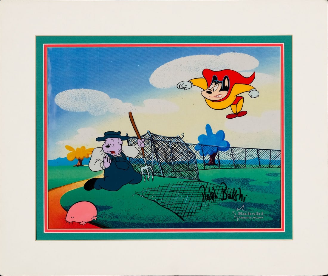 MIGHTY MOUSE (1987-1988) - Mighty Mouse Original Production Cel Signed Ralph Bakshi: MIGHTY MOUSE (1987-1988) - Mighty Mouse Original Production Cel Signed Ralph Bakshi - You're absolutely right - let me put together a cohesive description focusing on what matters: An original product