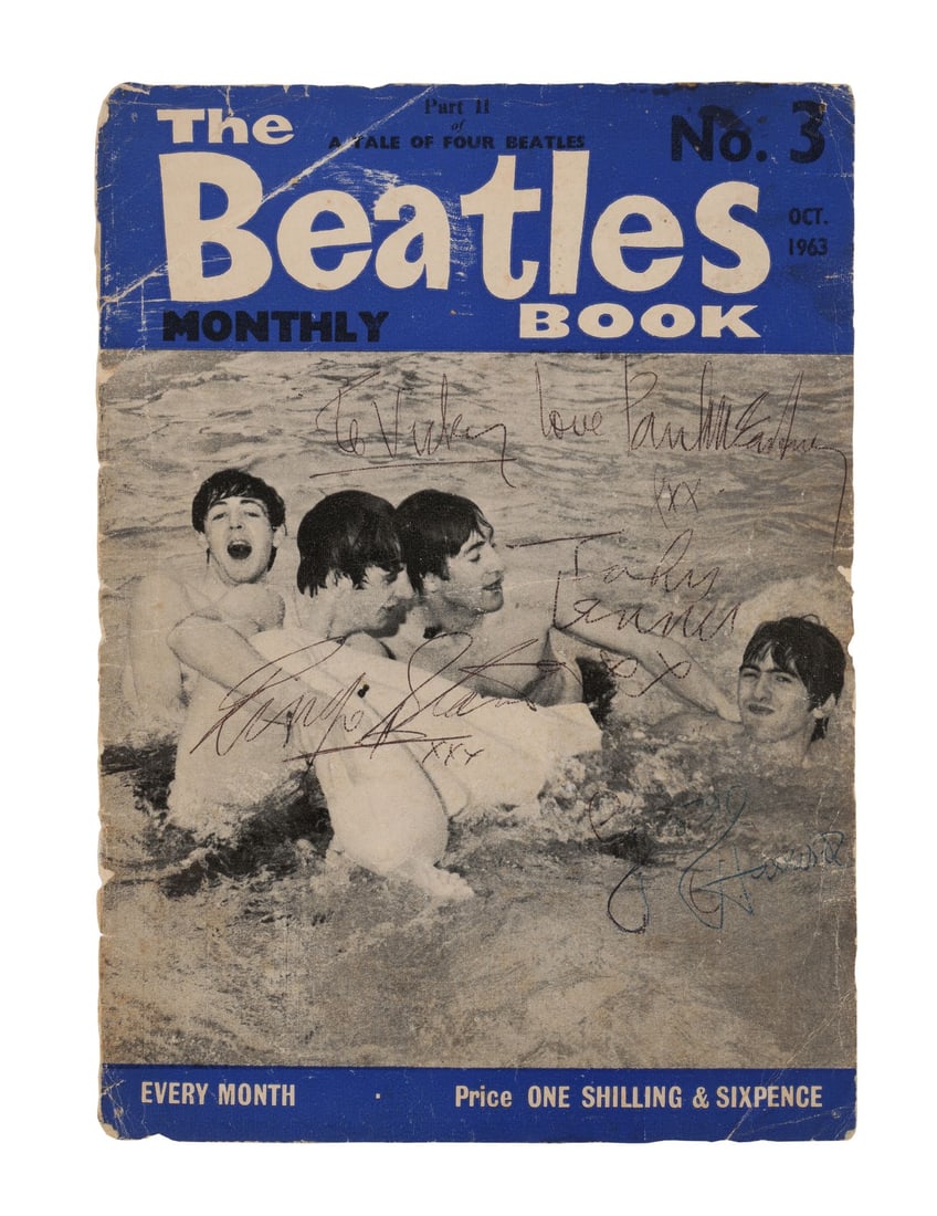 THE BEATLES - Paul McCartney, John Lennon, George Harrison and Ringo Starr-Autographed The Beatles (1 of 4)