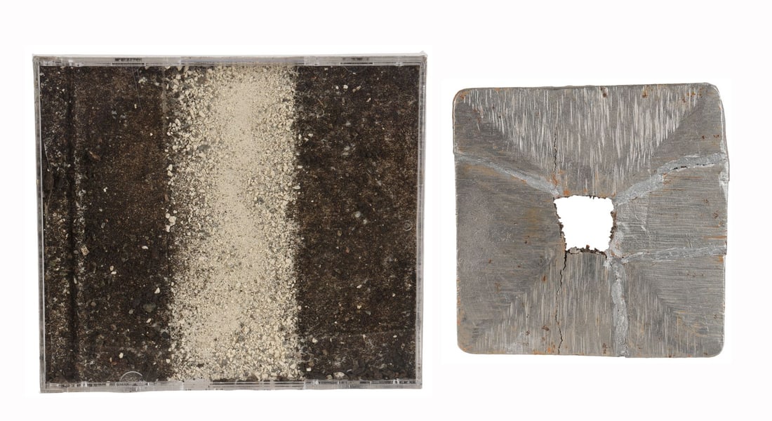 THE BEATLES - Framed Abbey Road Crossing Fragments (1 of 4)