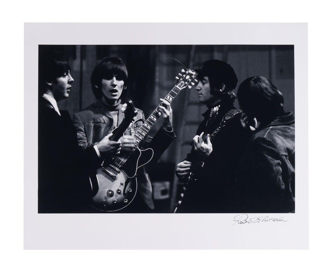 THE BEATLES - Paul McCartney, John Lennon, Ringo Starr and George Harrison "Practicing at Donmar (1 of 2)