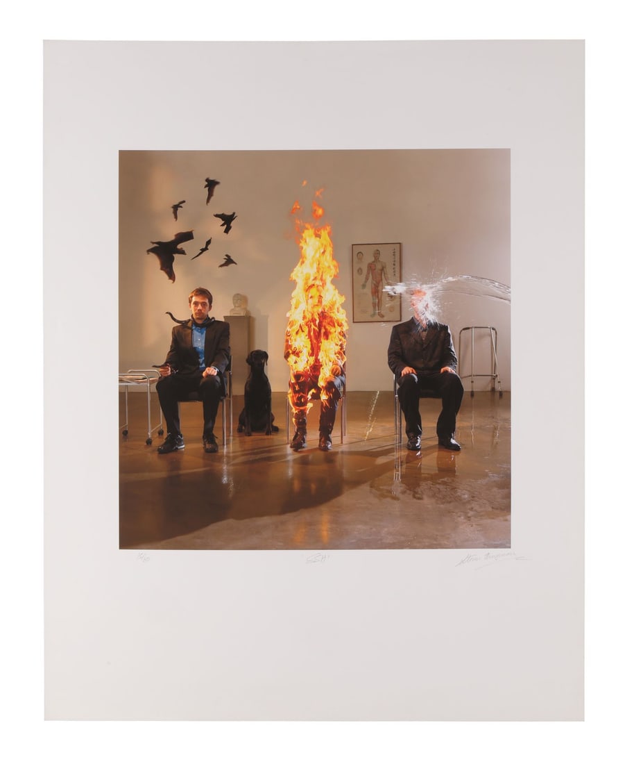 BIFFY CLYRO - Storm Thorgerson-Autographed Limited Edition "Saturday Superhouse" Print, 2009: BIFFY CLYRO - Storm Thorgerson-Autographed Limited Edition "Saturday Superhouse" Print, 2009 - A limited-edition print of the album artwork for Biffy Clyro's 2007 single "Saturday Superhouse". This si