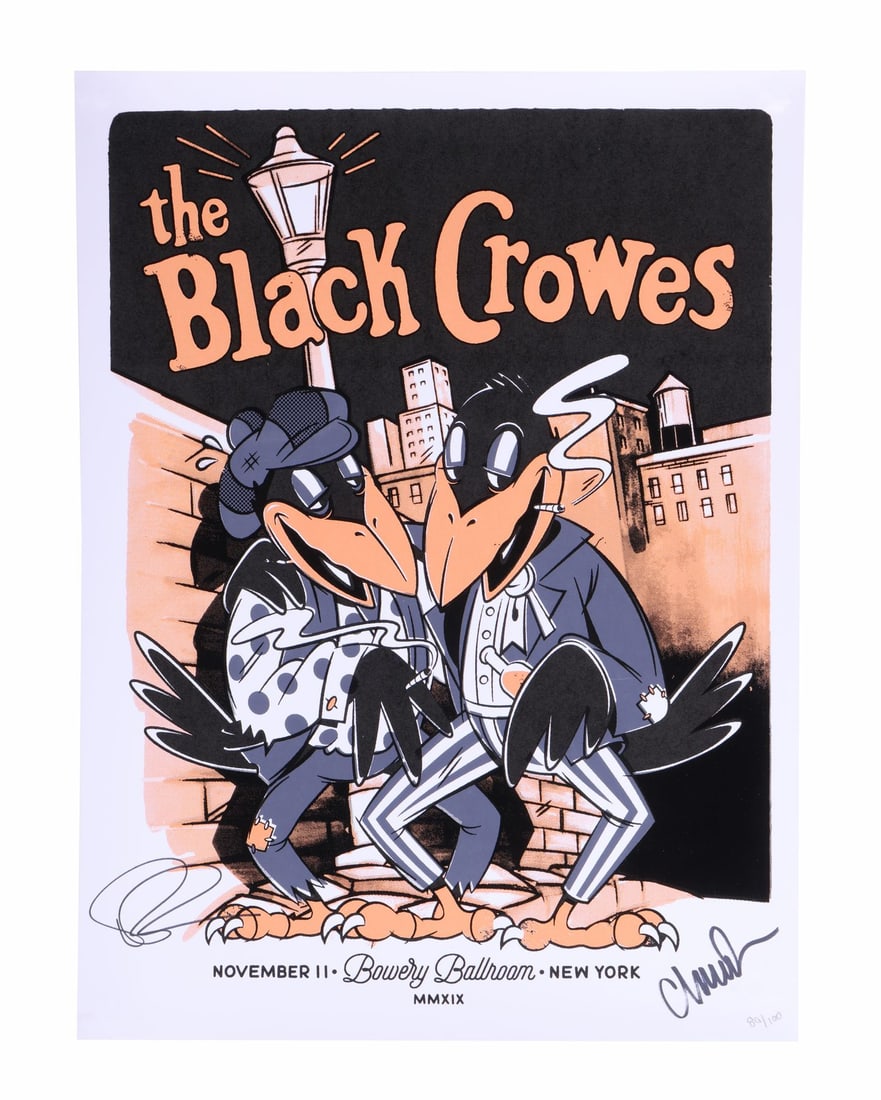 BLACK CROWES - Chris and Rich Robinson-Autographed Limited Edition Bowery Ballroom Print, 2019 (1 of 4)