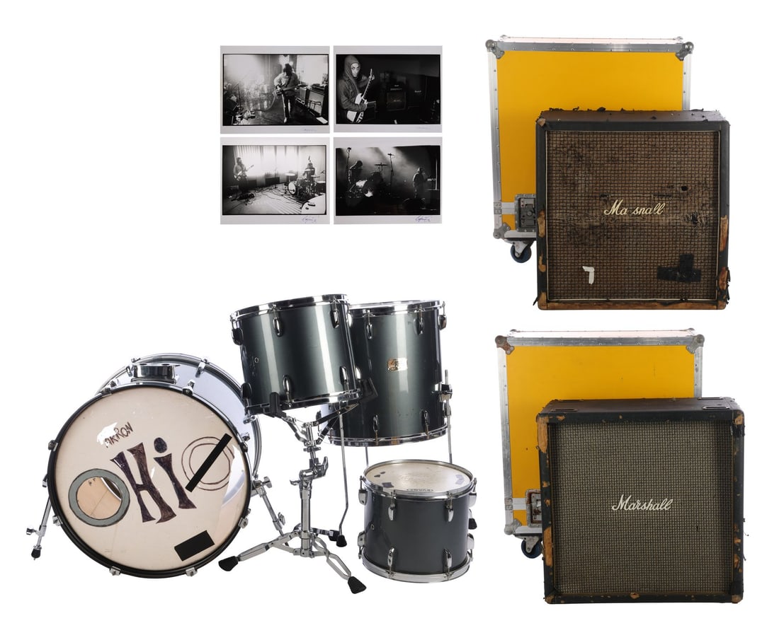 THE BLACK KEYS - Patrick Carney's Pearl Drum Kit, Dan Auerbach's Photo-Matched Slanted Marshall (1 of 4)